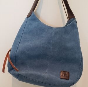 Source Unknown Blue and Brown Women's Bag